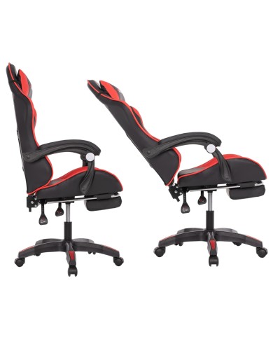 ΚΑΡΕΚΛΑ ΓΡΑΦΕΙΟΥ GAMING FERNANDO HM1182.01 ΜΑΥΡΟ ΚΟΚΚΙΝΟ PU-ΜΑΣΑΖ 58,5x67x118Yεκ.