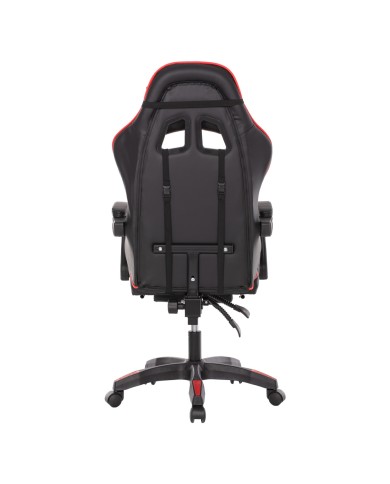 ΚΑΡΕΚΛΑ ΓΡΑΦΕΙΟΥ GAMING FERNANDO HM1182.01 ΜΑΥΡΟ ΚΟΚΚΙΝΟ PU-ΜΑΣΑΖ 58,5x67x118Yεκ.