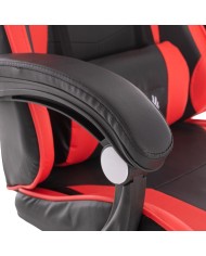 ΚΑΡΕΚΛΑ ΓΡΑΦΕΙΟΥ GAMING FERNANDO HM1182.01 ΜΑΥΡΟ ΚΟΚΚΙΝΟ PU-ΜΑΣΑΖ 58,5x67x118Yεκ.