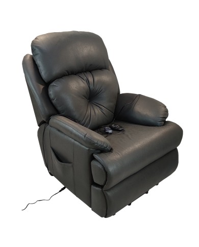 ΠΟΛΥΘΡΟΝΑ ΚΡΕΒΑΤΙ RELAX ΜΕ ΜΗΧΑΝΙΣΜΟ MASSAGE ΚΑΙ ΑΝΥΨΩΣΗΣ ΓΙΑ ΗΛΙΚΙΩΜΕΝΟΥΣ ΜΕ ΔΥΟ ΜΟΤΕΡ ΓΚΡΙ ΑΛΕΚΙΣΤΟ ΥΦΑΣΜΑ 80x90x106 εκ.