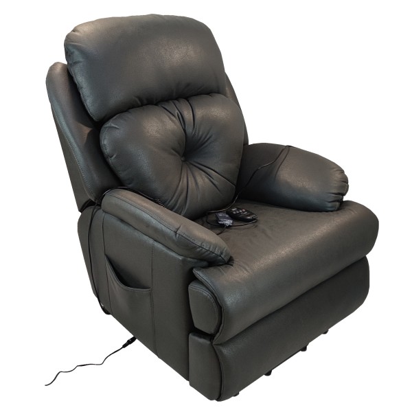 ΠΟΛΥΘΡΟΝΑ ΚΡΕΒΑΤΙ RELAX ΜΕ ΜΗΧΑΝΙΣΜΟ MASSAGE ΚΑΙ ΑΝΥΨΩΣΗΣ ΓΙΑ ΗΛΙΚΙΩΜΕΝΟΥΣ ΜΕ ΔΥΟ ΜΟΤΕΡ ΓΚΡΙ ΑΛΕΚΙΣΤΟ ΥΦΑΣΜΑ 80x90x106 εκ.