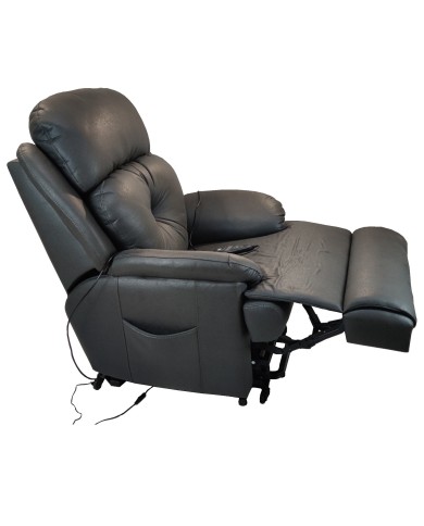 ΠΟΛΥΘΡΟΝΑ ΚΡΕΒΑΤΙ RELAX ΜΕ ΜΗΧΑΝΙΣΜΟ MASSAGE ΚΑΙ ΑΝΥΨΩΣΗΣ ΓΙΑ ΗΛΙΚΙΩΜΕΝΟΥΣ ΜΕ ΔΥΟ ΜΟΤΕΡ ΓΚΡΙ ΑΛΕΚΙΣΤΟ ΥΦΑΣΜΑ 80x90x106 εκ.