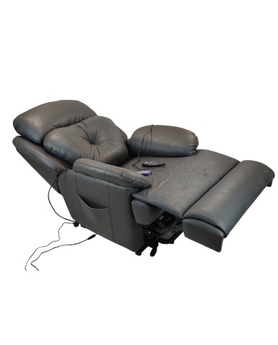 ΠΟΛΥΘΡΟΝΑ ΚΡΕΒΑΤΙ RELAX ΜΕ ΜΗΧΑΝΙΣΜΟ MASSAGE ΚΑΙ ΑΝΥΨΩΣΗΣ ΓΙΑ ΗΛΙΚΙΩΜΕΝΟΥΣ ΜΕ ΔΥΟ ΜΟΤΕΡ ΓΚΡΙ ΑΛΕΚΙΣΤΟ ΥΦΑΣΜΑ 80x90x106 εκ.