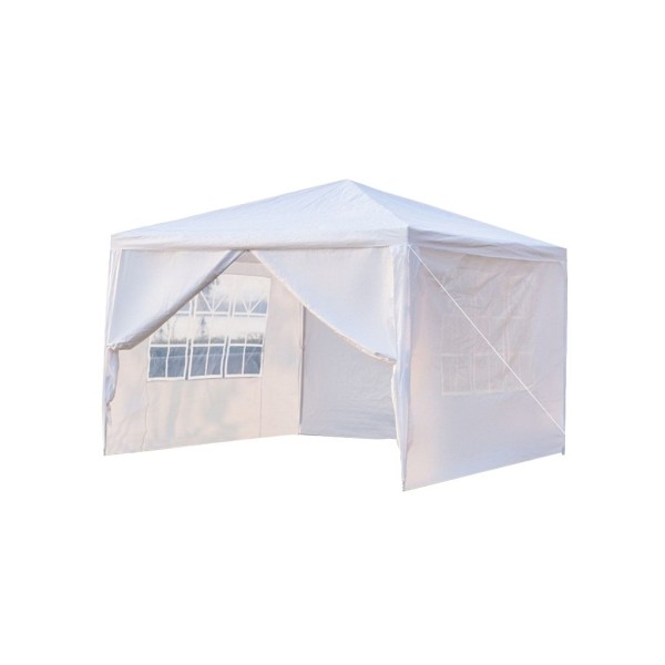 Πλαϊνό χώρισμα για κιόσκι με φερμουάρ λευκό χρώμα από ύφασμα 210D oxford αδιάβροχο για κιόσκι διαστάσεων 3x4,5x3,4 ύψος