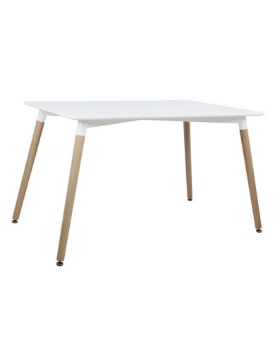 ΤΡΑΠΕΖΙ MINIMAL HM008.01 ΛΕΥΚΟ MDF, ΞΥΛΙΝΑ ΠΟΔΙΑ ΟΞΙΑ, 120Χ80X73Υ ΕΚ.