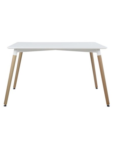 ΤΡΑΠΕΖΙ MINIMAL HM008.01 ΛΕΥΚΟ MDF, ΞΥΛΙΝΑ ΠΟΔΙΑ ΟΞΙΑ, 120Χ80X73Υ ΕΚ.