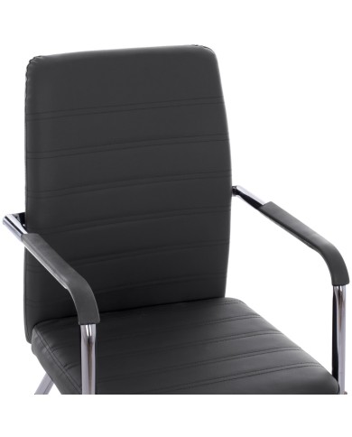 ΠΟΛΥΘΡΟΝΑ DALEY HM1021.01 ΜΕ ΜΠΡΑΤΣΑ ΜΑΥΡΟ PU 56x58x93 εκ.