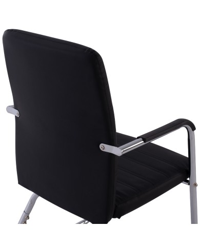 ΠΟΛΥΘΡΟΝΑ DALEY HM1021.01 ΜΕ ΜΠΡΑΤΣΑ ΜΑΥΡΟ PU 56x58x93 εκ.