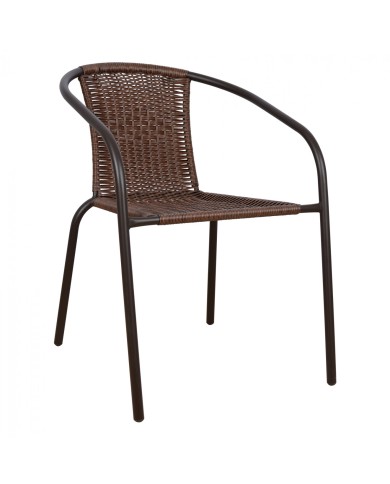 ΠΟΛΥΘΡΟΝΑ ΚΑΡΕΚΛΑ CAMEL HM5015.02 ΚΑΦΕ ΜΕΤΑΛΛΙΚΗ ΜΕ WICKER 48x48-53x72 cm