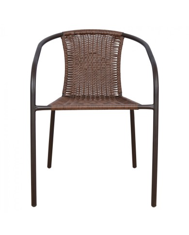 ΠΟΛΥΘΡΟΝΑ ΚΑΡΕΚΛΑ CAMEL HM5015.02 ΚΑΦΕ ΜΕΤΑΛΛΙΚΗ ΜΕ WICKER 48x48-53x72 cm