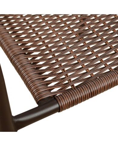 ΠΟΛΥΘΡΟΝΑ ΚΑΡΕΚΛΑ CAMEL HM5015.02 ΚΑΦΕ ΜΕΤΑΛΛΙΚΗ ΜΕ WICKER 48x48-53x72 cm