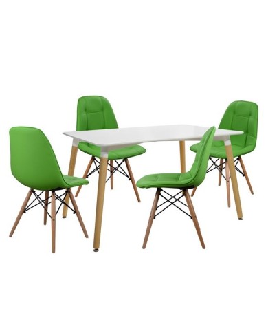 ΣΕΤ ΤΡΑΠΕΖΑΡΙΑ 5Τ ΤΡΑΠΕΖΙ MINIMAL 120Χ80-COSY ΠΡΑΣΙΝΗ HM10078.11