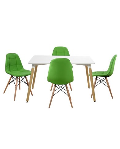 ΣΕΤ ΤΡΑΠΕΖΑΡΙΑ 5Τ ΤΡΑΠΕΖΙ MINIMAL 120Χ80-COSY ΠΡΑΣΙΝΗ HM10078.11