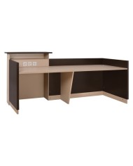 ΓΡΑΦΕΙΟ ΥΠΟΔΟΧΗΣ DALTON 240X82 WENGE ΜΠΕΖ HM2068.01 240x82x105cm