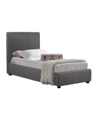 ΚΡΕΒΑΤΙ MONDY 90x200 εκ. ΜΕ ΥΦΑΣΜΑ DARK GREY HM586.05