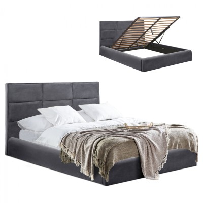 ΚΡΕΒΑΤΙ BRILEY ΒΕΛΟΥΔΟ ΓΚΡΙ...