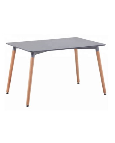 ΤΡΑΠΕΖΙ HM8697.10 MINIMAL, γκρι MDF, ξύλινα πόδια οξιά, 160Χ90X74,5Υ εκ