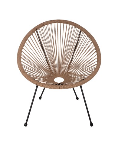 ΠΟΛΥΘΡΟΝΑ ACAPULCO Τ. ΦΩΛΙΑ ΜΕΤΑΛΛΟ ΜΑΥΡΟ ΜΕ TWISTED WICKER HM5871.01 70x73x79 εκ.