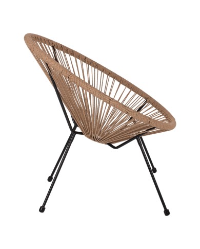 ΠΟΛΥΘΡΟΝΑ ACAPULCO Τ. ΦΩΛΙΑ ΜΕΤΑΛΛΟ ΜΑΥΡΟ ΜΕ TWISTED WICKER HM5871.01 70x73x79 εκ.