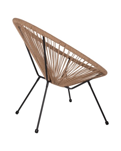ΠΟΛΥΘΡΟΝΑ ACAPULCO Τ. ΦΩΛΙΑ ΜΕΤΑΛΛΟ ΜΑΥΡΟ ΜΕ TWISTED WICKER HM5871.01 70x73x79 εκ.
