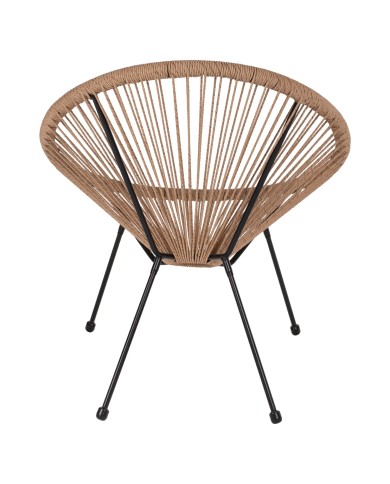 ΠΟΛΥΘΡΟΝΑ ACAPULCO Τ. ΦΩΛΙΑ ΜΕΤΑΛΛΟ ΜΑΥΡΟ ΜΕ TWISTED WICKER HM5871.01 70x73x79 εκ.