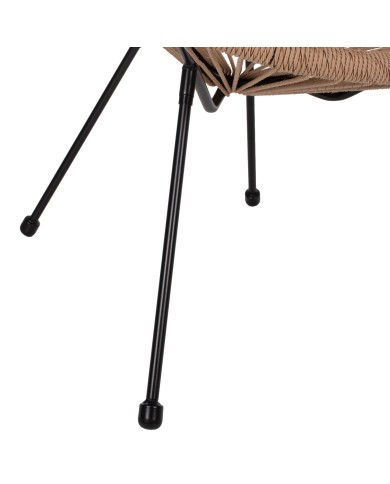 ΠΟΛΥΘΡΟΝΑ ACAPULCO Τ. ΦΩΛΙΑ ΜΕΤΑΛΛΟ ΜΑΥΡΟ ΜΕ TWISTED WICKER HM5871.01 70x73x79 εκ.