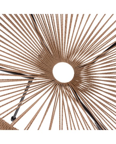 ΠΟΛΥΘΡΟΝΑ ACAPULCO Τ. ΦΩΛΙΑ ΜΕΤΑΛΛΟ ΜΑΥΡΟ ΜΕ TWISTED WICKER HM5871.01 70x73x79 εκ.