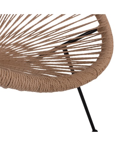 ΠΟΛΥΘΡΟΝΑ ACAPULCO Τ. ΦΩΛΙΑ ΜΕΤΑΛΛΟ ΜΑΥΡΟ ΜΕ TWISTED WICKER HM5871.01 70x73x79 εκ.