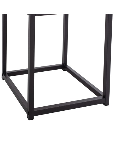 ΖΙΓΚΟΝ GRELAY 2 ΤΕΜ MDF ΟΨΗ ΜΑΡΜΑΡΟΥ & ΜΕΤΑΛΛΟ HM8762.13 45Χ45Χ50εκ. & 37Χ37Χ43 εκ.