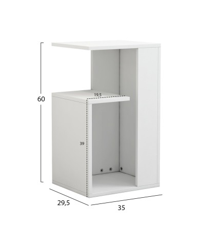 ΒΟΗΘΗΤΙΚΟ ΤΡΑΠΕΖΙ DAWN ΜΕΛΑΜΙΝΗΣ ΛΕΥΚΟ 35X29,5X60Yεκ.HM8880.11