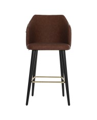 ΣΚΑΜΠΟ BAR ΕΠΑΓΓΕΛΜΑΤΙΚΟ ALONZO HM9281.43 ΚΑΦΕ PU ΞΥΛΙΝΟ 50x62x108,5Υεκ.