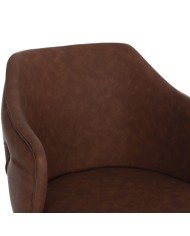 ΣΚΑΜΠΟ BAR ΕΠΑΓΓΕΛΜΑΤΙΚΟ ALONZO HM9281.43 ΚΑΦΕ PU ΞΥΛΙΝΟ 50x62x108,5Υεκ.