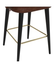 ΣΚΑΜΠΟ BAR ΕΠΑΓΓΕΛΜΑΤΙΚΟ ALONZO HM9281.43 ΚΑΦΕ PU ΞΥΛΙΝΟ 50x62x108,5Υεκ.