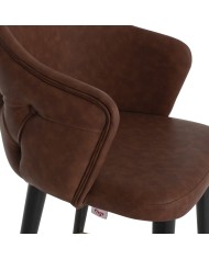 ΣΚΑΜΠΟ BAR ΕΠΑΓΓΕΛΜΑΤΙΚΟ ALONZO HM9281.43 ΚΑΦΕ PU ΞΥΛΙΝΟ 50x62x108,5Υεκ.