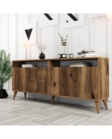 ΜΠΟΥΦΕΣ ΜΕΛΑΜΙΝΗΣ ΚΑΡΥΔΙ HM9431.04 180x35x78.6Υεκ.