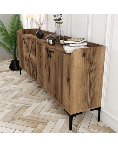 ΜΠΟΥΦΕΣ ΜΕΛΑΜΙΝΗΣ ΚΑΡΥΔΙ HM9433.04  180x35x78Υ εκ.