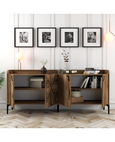 ΜΠΟΥΦΕΣ ΜΕΛΑΜΙΝΗΣ ΚΑΡΥΔΙ HM9433.04  180x35x78Υ εκ.