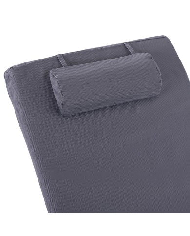 ΜΑΞΙΛΑΡΙ ΞΑΠΛΩΣΤΡΑΣ TEXTILENE 600gr/m2 ΓΚΡΙ SIFNOS HM11234.30T 196(117+1+78)x58x6Υ εκ.
