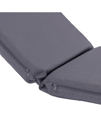 ΜΑΞΙΛΑΡΙ ΞΑΠΛΩΣΤΡΑΣ TEXTILENE 600gr/m2 ΓΚΡΙ SIFNOS HM11234.30T 196(117+1+78)x58x6Υ εκ.