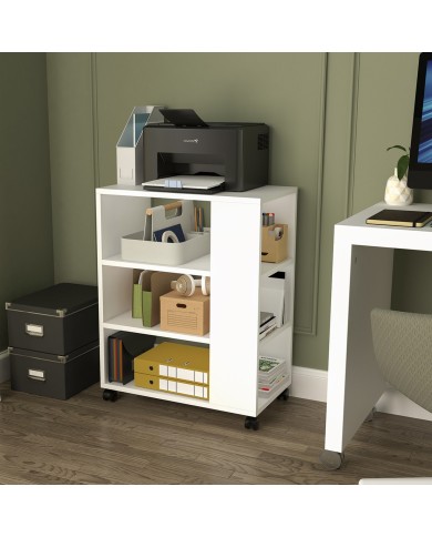 ΡΑΦΙΕΡΑ ΜΕΛΑΜΙΝΗΣ ΜΕ ΡΟΔΑΚΙΑ ΛΕΥΚΗ HM9441.01 60x35x75Υεκ.