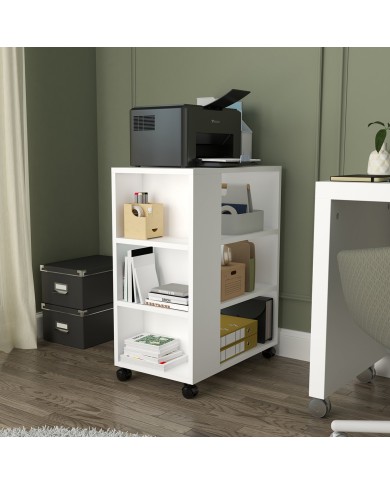 ΡΑΦΙΕΡΑ ΜΕΛΑΜΙΝΗΣ ΜΕ ΡΟΔΑΚΙΑ ΛΕΥΚΗ HM9441.01 60x35x75Υεκ.