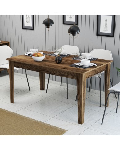 ΤΡΑΠΕΖΙ ΤΡΑΠΕΖΑΡΙΑΣ HM9507.04 ΜΕΛΑΜΙΝΗ ΚΑΡΥΔΙ ME ΑΠΟΘHK.ΧΩΡΟ 145x88x75Yεκ.
