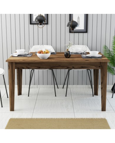 ΤΡΑΠΕΖΙ ΤΡΑΠΕΖΑΡΙΑΣ HM9507.04 ΜΕΛΑΜΙΝΗ ΚΑΡΥΔΙ ME ΑΠΟΘHK.ΧΩΡΟ 145x88x75Yεκ.