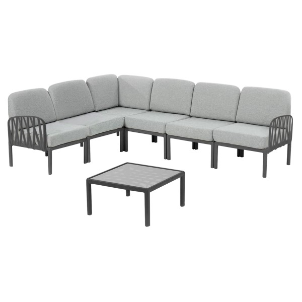 ΚΑΝΑΠΕΣ ΓΩΝΙΑ ΜΕ ΤΡΑΠΕΖΙ ΕΞ. ΧΩΡΟΥ ΠΟΛΥΠΡΟΠΥΛΕΝΙΟΥ ΑΝΘΡΑΚΙ-ΓΚΡΙ HM5931.10