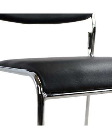 ΚΑΡΕΚΛΑ ΓΡΑΦΕΙΟΥ ΣΥΝΕΡΓΑΣΙΑΣ MABEL HM1019.01  ΜΑΥΡΗ 48,5x51,5x77Yεκ.