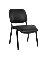 ΚΑΡΕΚΛΑ JANISHA HM1010.01 ΜΕ ΔΕΡΜΑΤΙΝΗ PU ΜΑΥΡΟ 54x59x78 εκ.