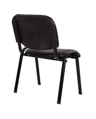 ΚΑΡΕΚΛΑ JANISHA HM1010.01 ΜΕ ΔΕΡΜΑΤΙΝΗ PU ΜΑΥΡΟ 54x59x78 εκ.