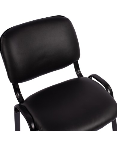 ΚΑΡΕΚΛΑ JANISHA HM1010.01 ΜΕ ΔΕΡΜΑΤΙΝΗ PU ΜΑΥΡΟ 54x59x78 εκ.