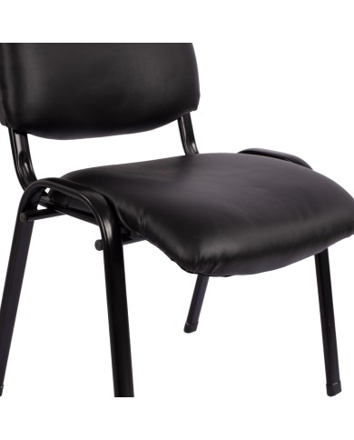 ΚΑΡΕΚΛΑ JANISHA HM1010.01 ΜΕ ΔΕΡΜΑΤΙΝΗ PU ΜΑΥΡΟ 54x59x78 εκ.