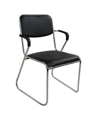 ΚΑΡΕΚΛΑ MACHA ΜΕ ΜΠΡΑΤΣΑ HM1020.01 ΜΑΥΡΗ 48x52x81 cm